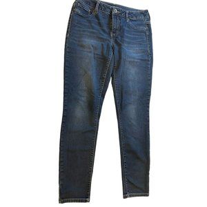 Maurices Womens Jeans Super Skinny Leg Stretch Mid Rise Cotton Blue Size Medium